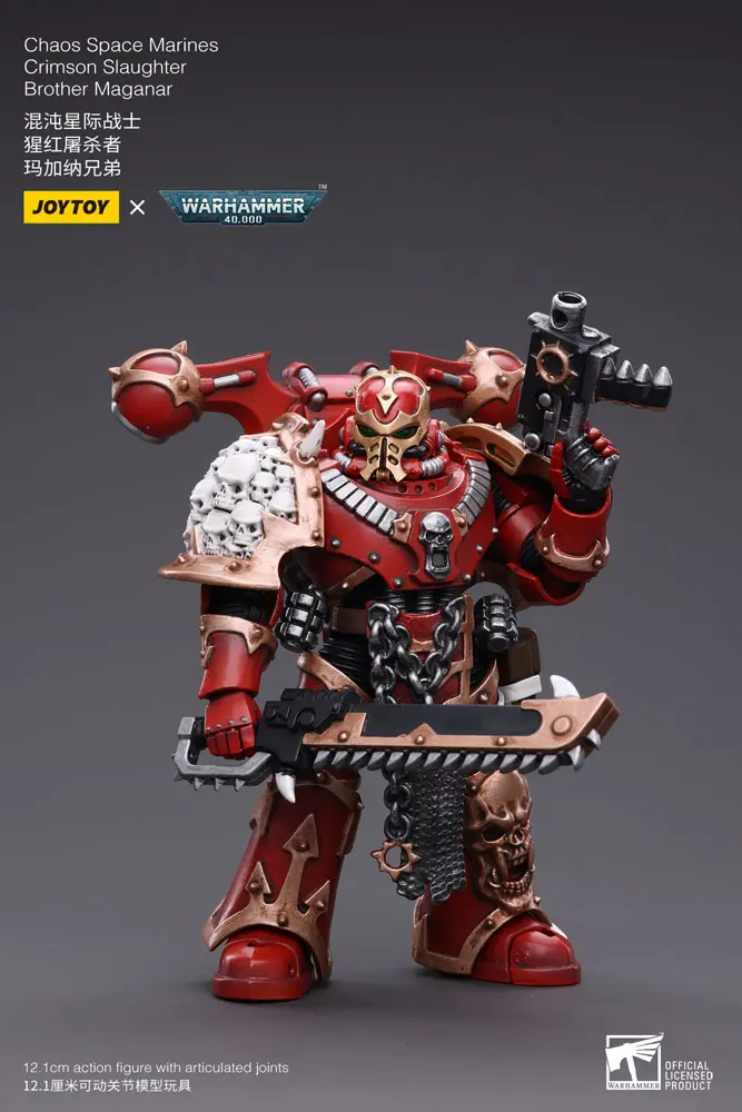Warhammer 40k 1/18 Chaos Space Marines Crimson Slaughter Brother Maganar akciófigura 12 cm termékfotó