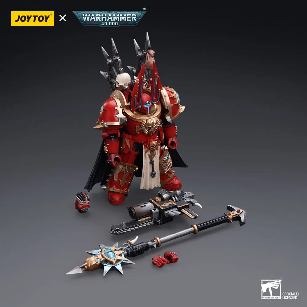 Warhammer 40k 1/18 Chaos Space Marines Crimson Slaughter Sorcerer Lord in Terminator Armour akciófigura 12 cm termékfotó