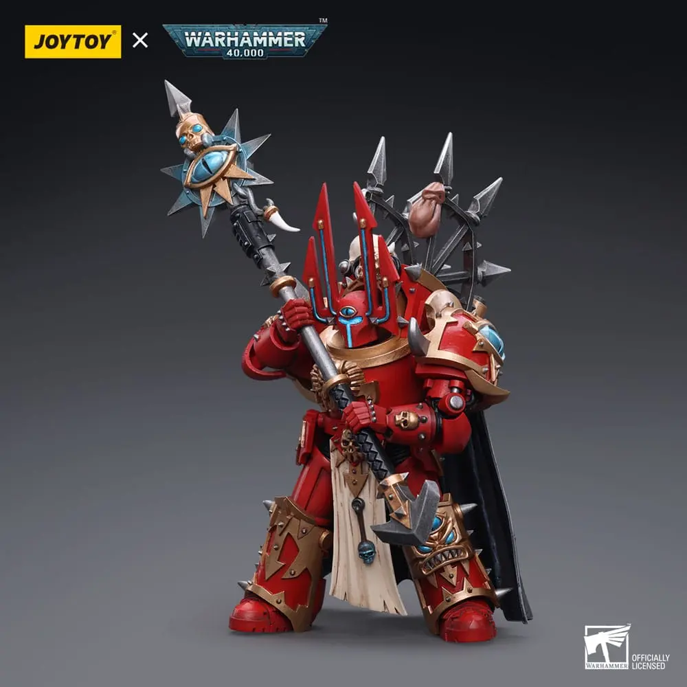 Warhammer 40k 1/18 Chaos Space Marines Crimson Slaughter Sorcerer Lord in Terminator Armour akciófigura 12 cm termékfotó
