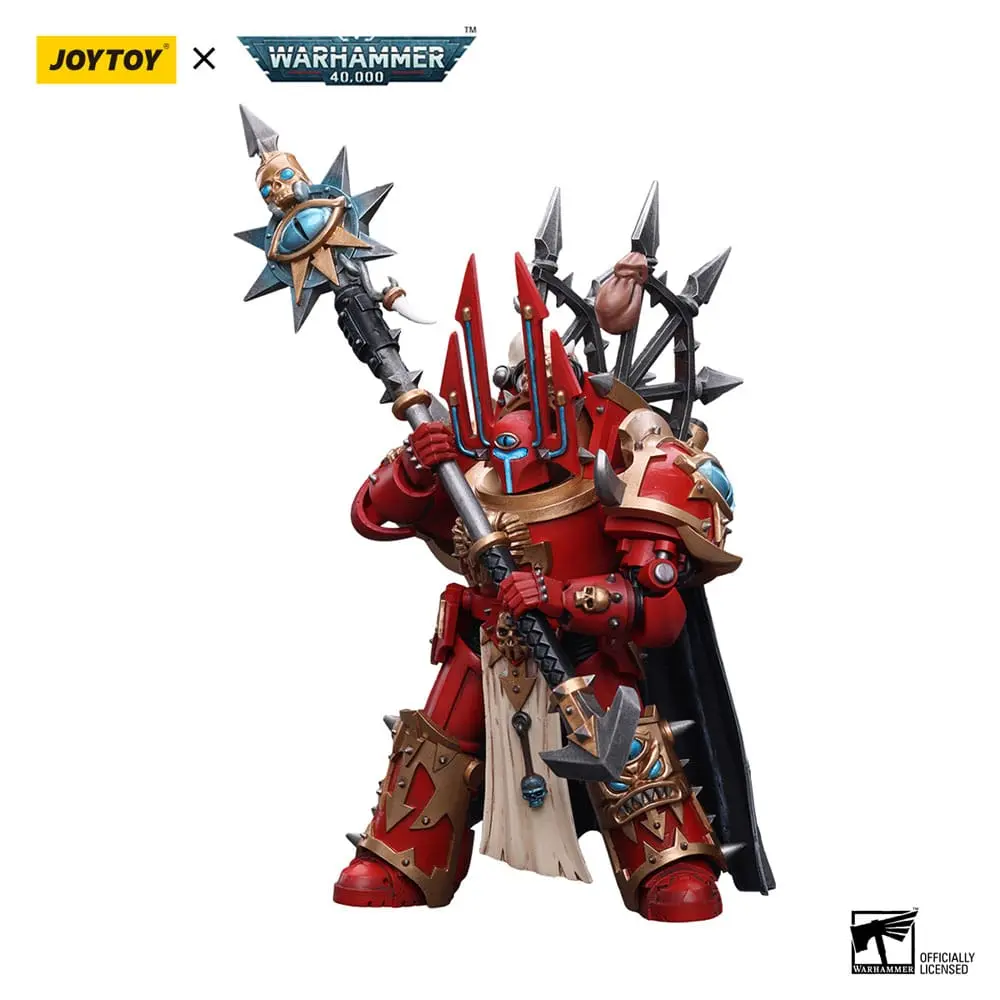 Warhammer 40k 1/18 Chaos Space Marines Crimson Slaughter Sorcerer Lord in Terminator Armour akciófigura 12 cm termékfotó