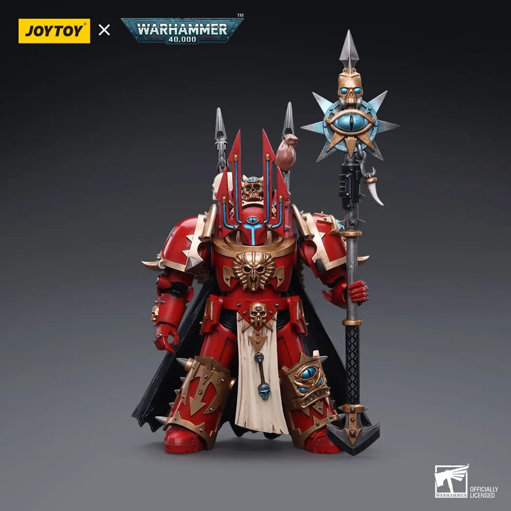 Warhammer 40k 1/18 Chaos Space Marines Crimson Slaughter Sorcerer Lord in Terminator Armour akciófigura 12 cm termékfotó