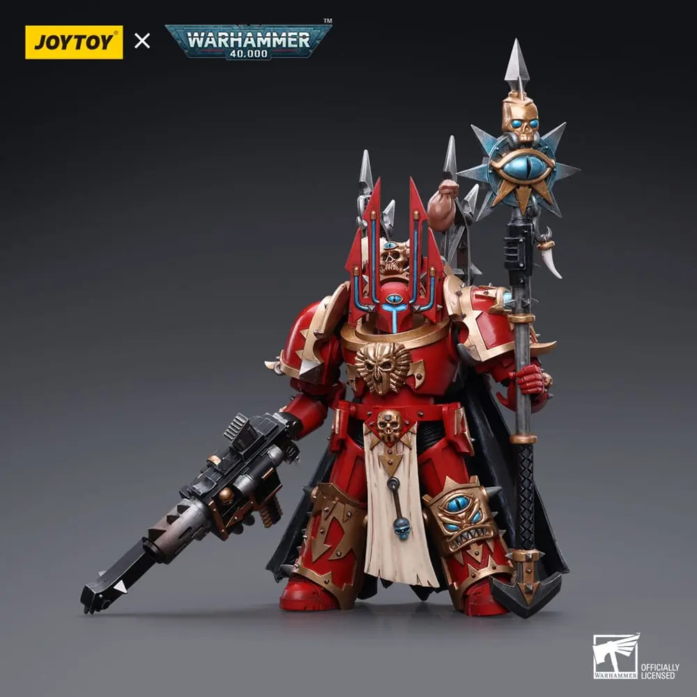Warhammer 40k 1/18 Chaos Space Marines Crimson Slaughter Sorcerer Lord in Terminator Armour akciófigura 12 cm termékfotó