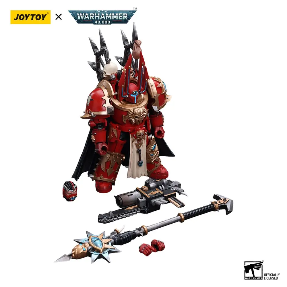 Warhammer 40k 1/18 Chaos Space Marines Crimson Slaughter Sorcerer Lord in Terminator Armour akciófigura 12 cm termékfotó