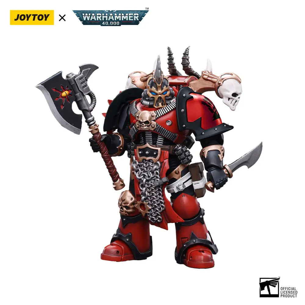 Warhammer 40k 1/18 Chaos Space Marines piros Corsairs Exalted Champion Gotor the Blade akciófigura 12 cm termékfotó