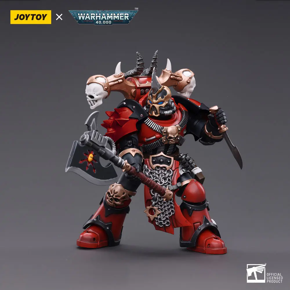 Warhammer 40k 1/18 Chaos Space Marines piros Corsairs Exalted Champion Gotor the Blade akciófigura 12 cm termékfotó