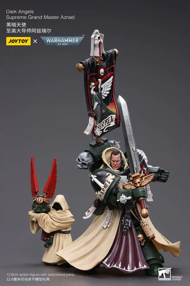 Warhammer 40k 1/18 Dark Angels Supreme Grand Master Azrael akciófigura 13 cm termékfotó