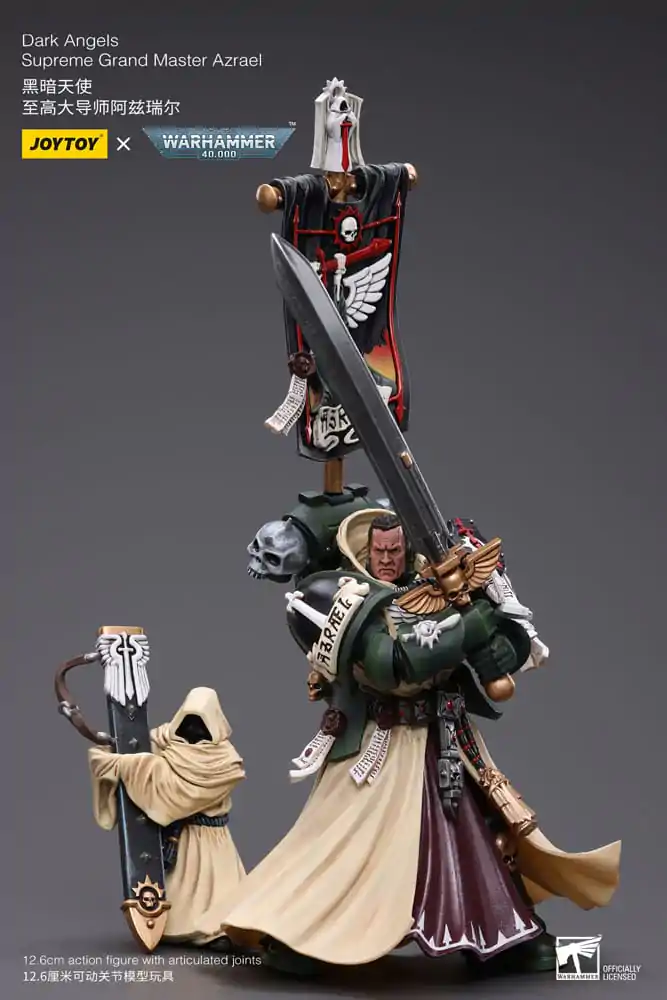 Warhammer 40k 1/18 Dark Angels Supreme Grand Master Azrael akciófigura 13 cm termékfotó