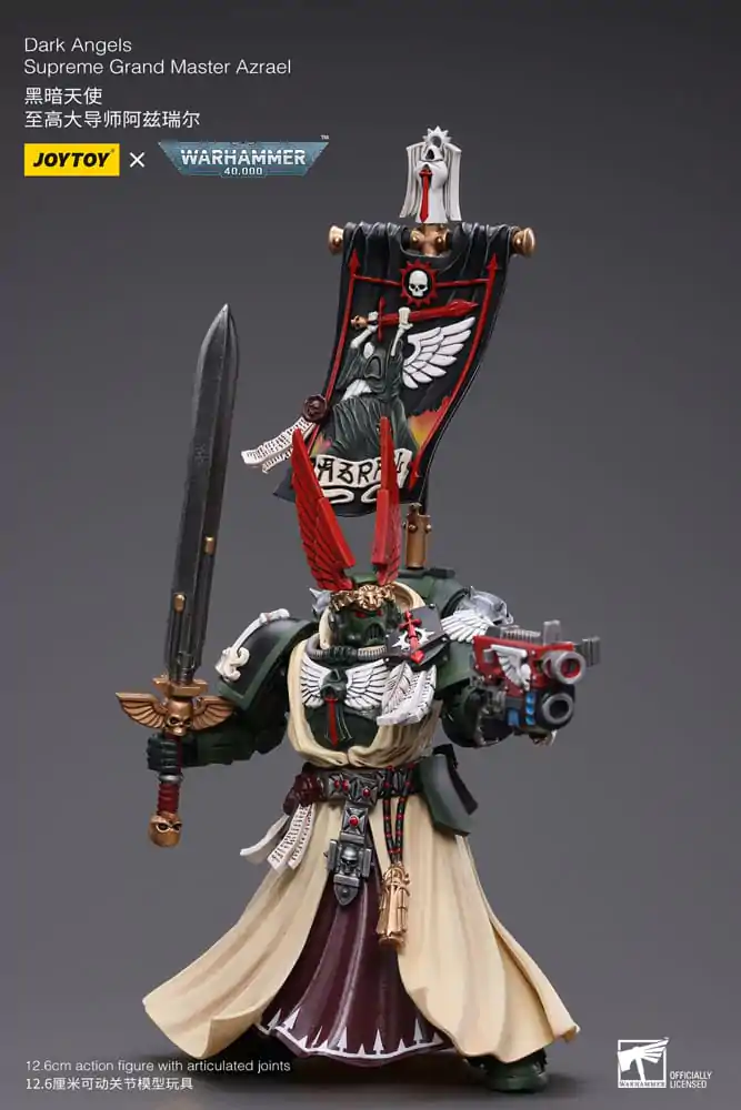 Warhammer 40k 1/18 Dark Angels Supreme Grand Master Azrael akciófigura 13 cm termékfotó