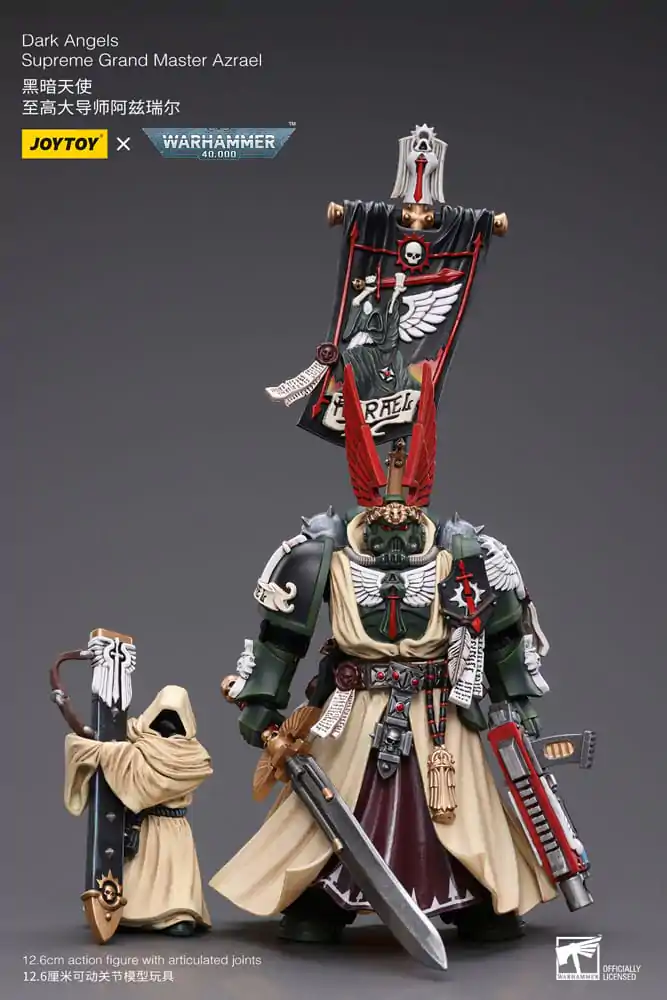 Warhammer 40k 1/18 Dark Angels Supreme Grand Master Azrael akciófigura 13 cm termékfotó