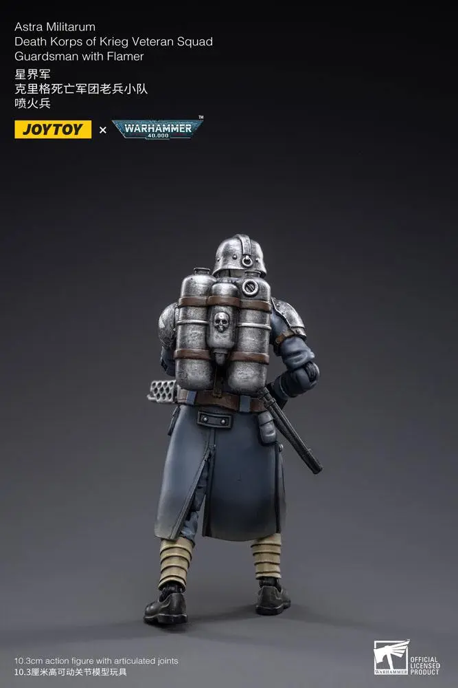 Warhammer 40k 1/18 Death Korps of Krieg Veteran Squad Guardsman with Flamer akciófigura 10 cm termékfotó