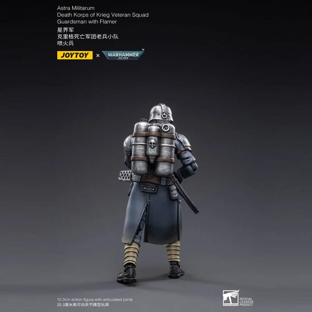 Warhammer 40k 1/18 Death Korps of Krieg Veteran Squad Guardsman with Flamer akciófigura 10 cm termékfotó
