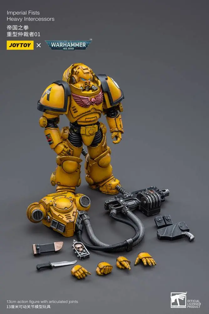 Warhammer 40k 1/18 Imperial Fists Heavy Intercessors 01 akciófigura 13 cm termékfotó
