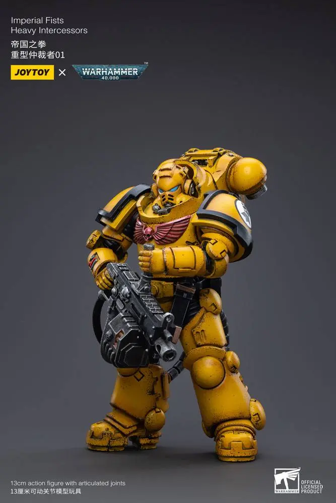Warhammer 40k 1/18 Imperial Fists Heavy Intercessors 01 akciófigura 13 cm termékfotó