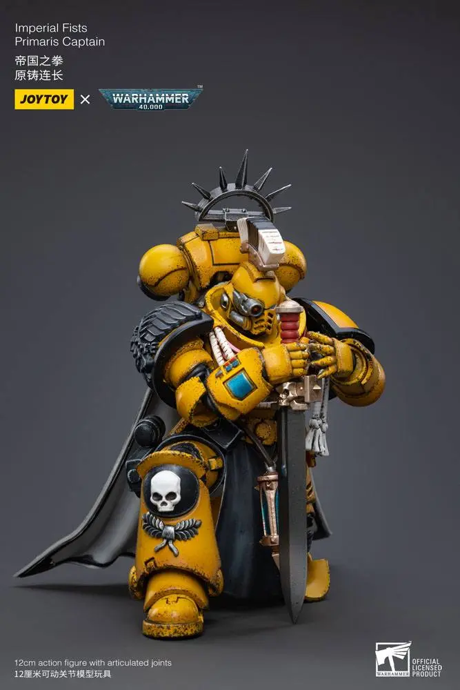 Warhammer 40k 1/18 Imperial Fists Primaris Captain akciófigura 12 cm termékfotó
