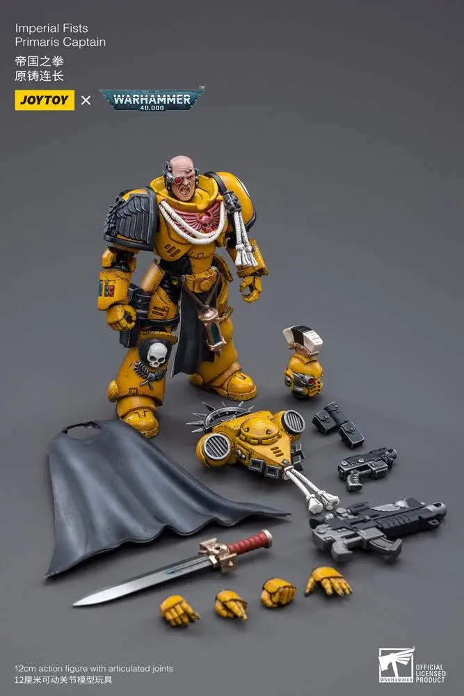 Warhammer 40k 1/18 Imperial Fists Primaris Captain akciófigura 12 cm termékfotó