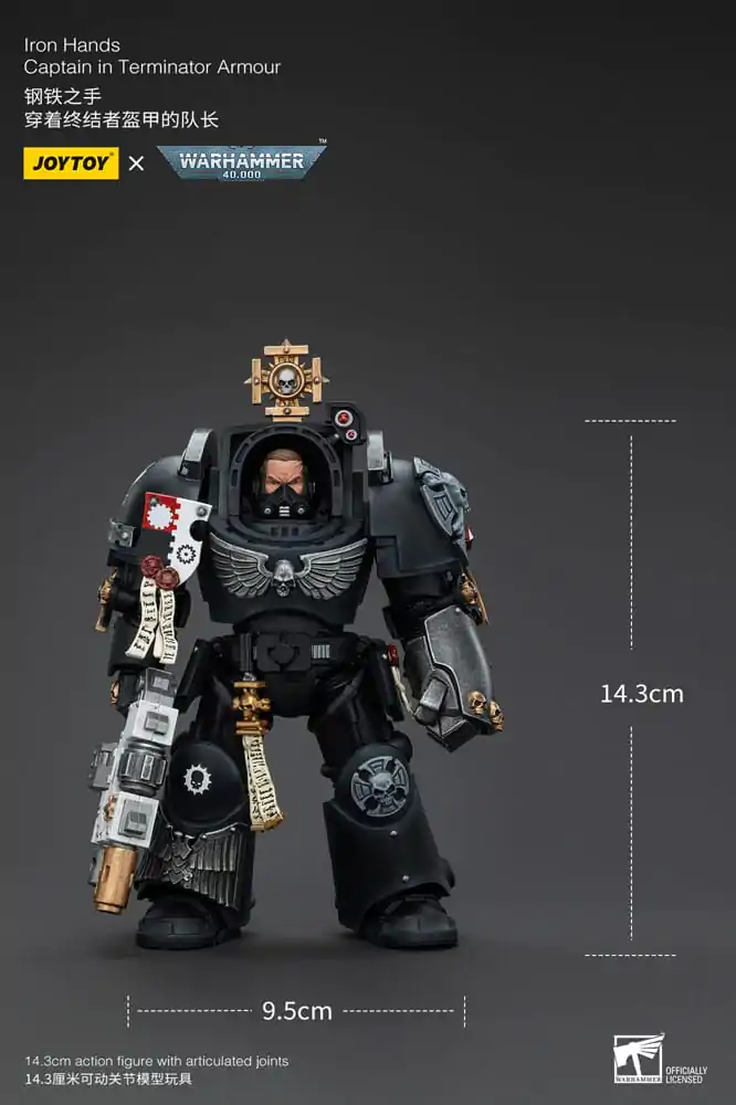 Warhammer 40k 1/18 Iron Hands Captain in Terminator Armour akciófigura 14 cm termékfotó