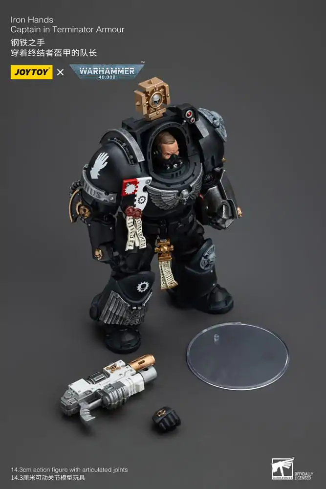 Warhammer 40k 1/18 Iron Hands Captain in Terminator Armour akciófigura 14 cm termékfotó