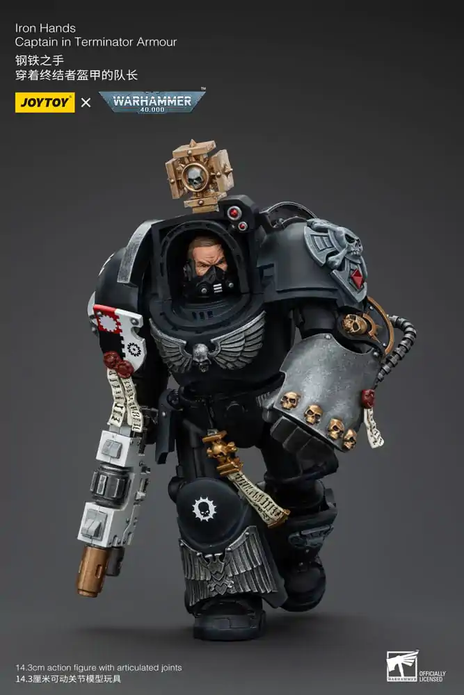 Warhammer 40k 1/18 Iron Hands Captain in Terminator Armour akciófigura 14 cm termékfotó