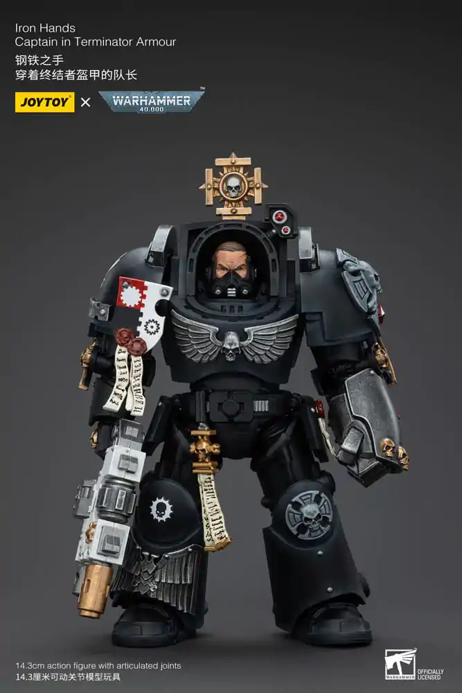 Warhammer 40k 1/18 Iron Hands Captain in Terminator Armour akciófigura 14 cm termékfotó