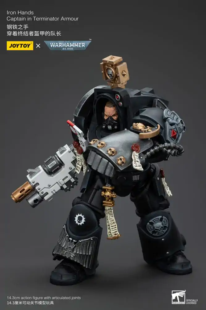 Warhammer 40k 1/18 Iron Hands Captain in Terminator Armour akciófigura 14 cm termékfotó