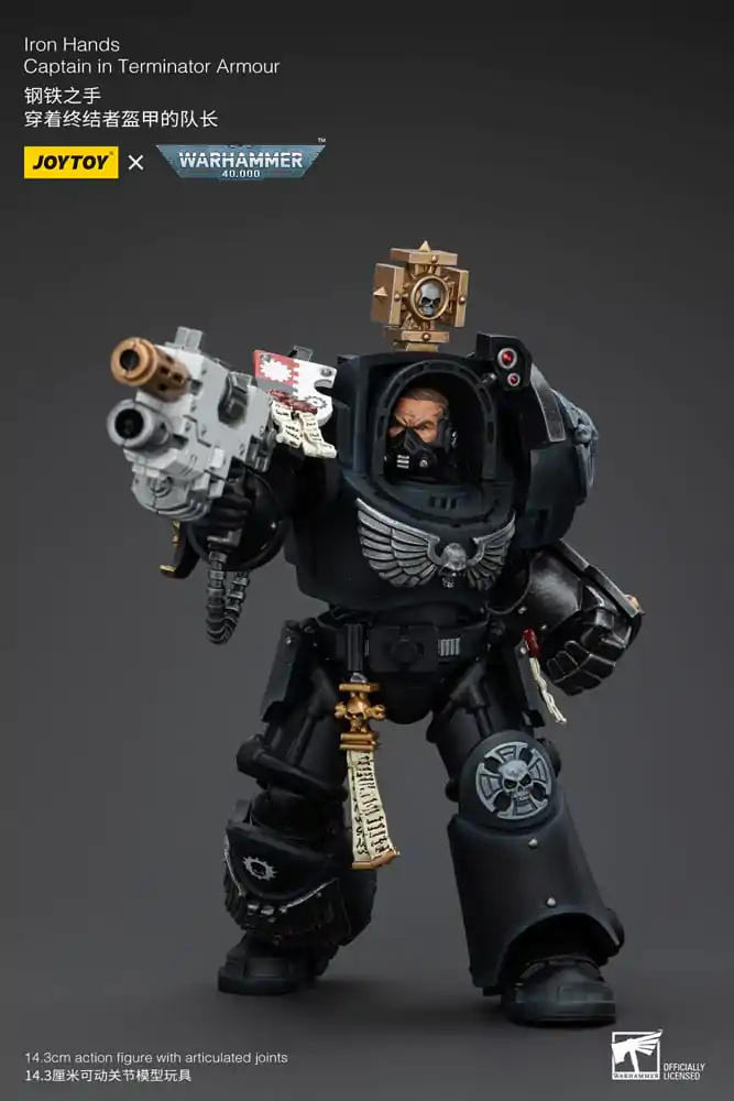 Warhammer 40k 1/18 Iron Hands Captain in Terminator Armour akciófigura 14 cm termékfotó