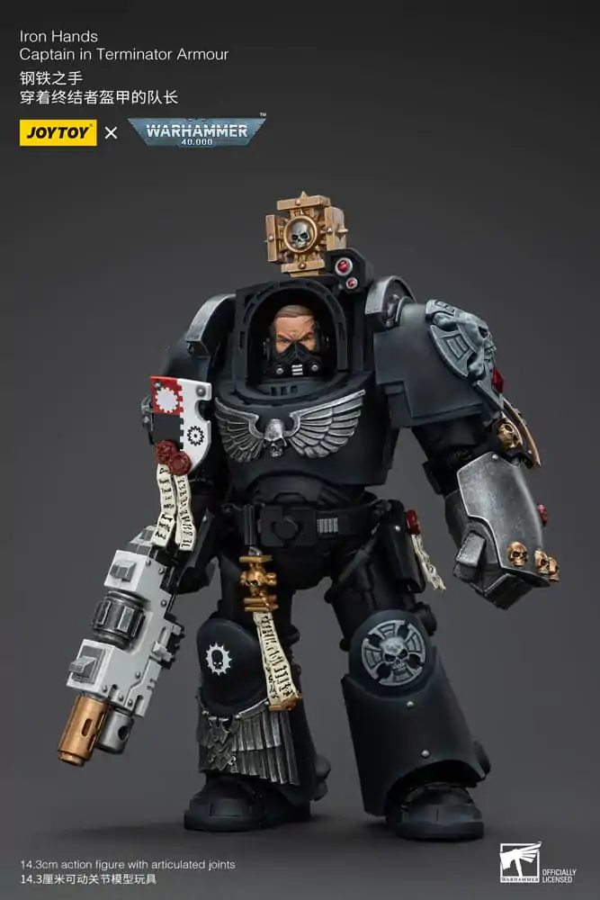 Warhammer 40k 1/18 Iron Hands Captain in Terminator Armour akciófigura 14 cm termékfotó