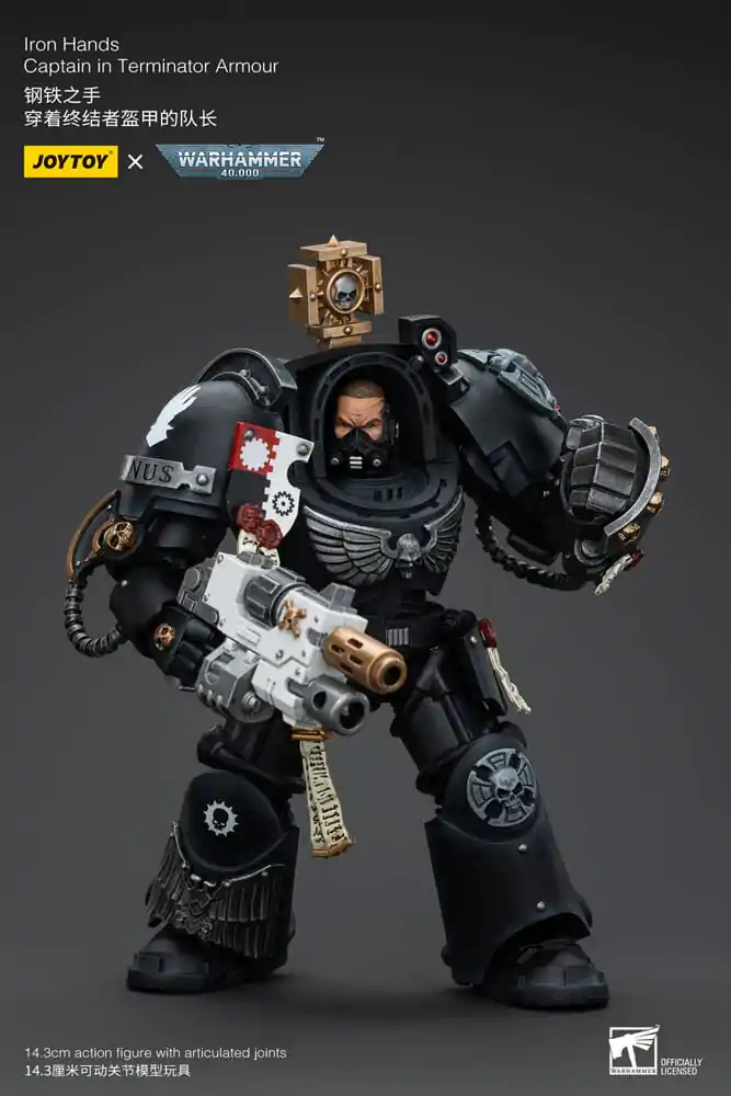 Warhammer 40k 1/18 Iron Hands Captain in Terminator Armour akciófigura 14 cm termékfotó