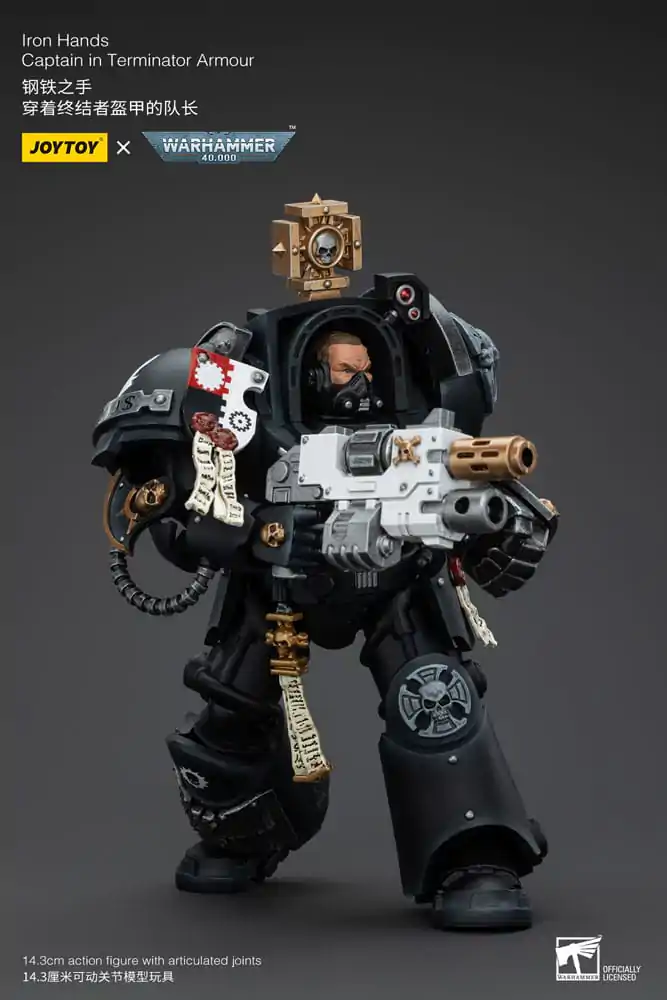 Warhammer 40k 1/18 Iron Hands Captain in Terminator Armour akciófigura 14 cm termékfotó