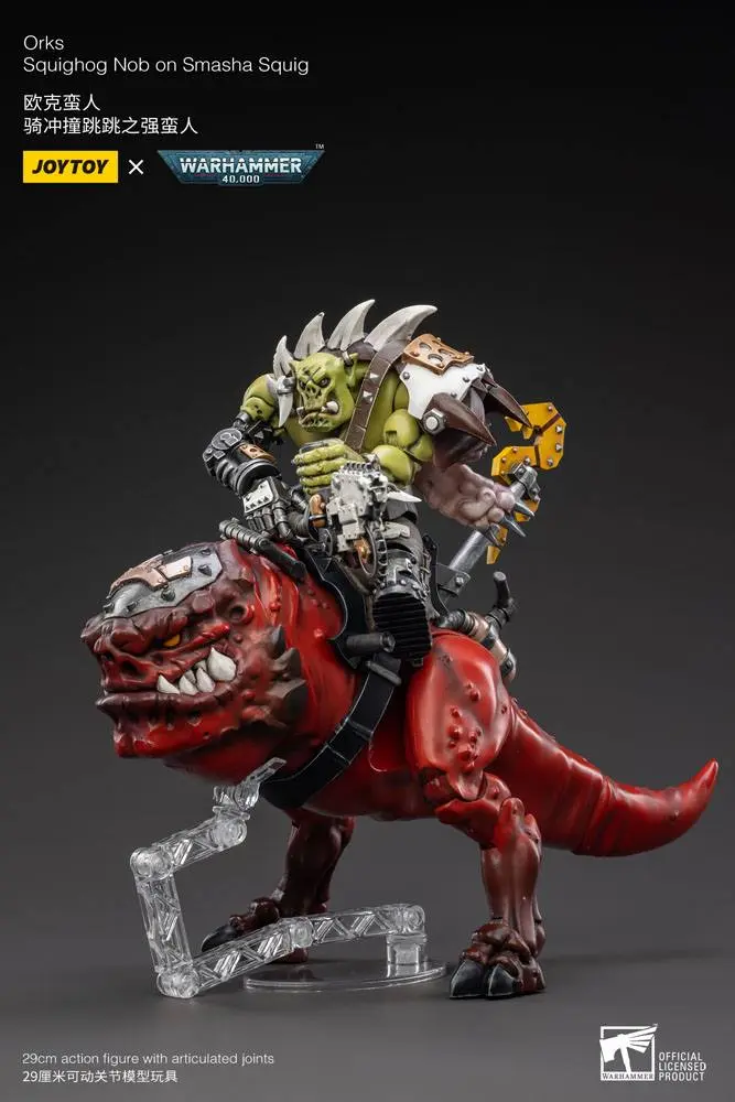 Warhammer 40k 1/18 Orks Squighog Nob On Smasha Squig akciófigura termékfotó
