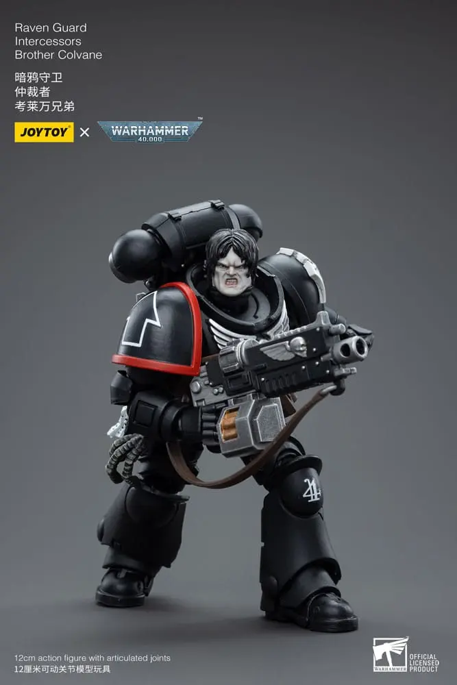 Warhammer 40k 1/18 Raven Guard Intercessors Brother Colvane akciófigura 12 cm termékfotó