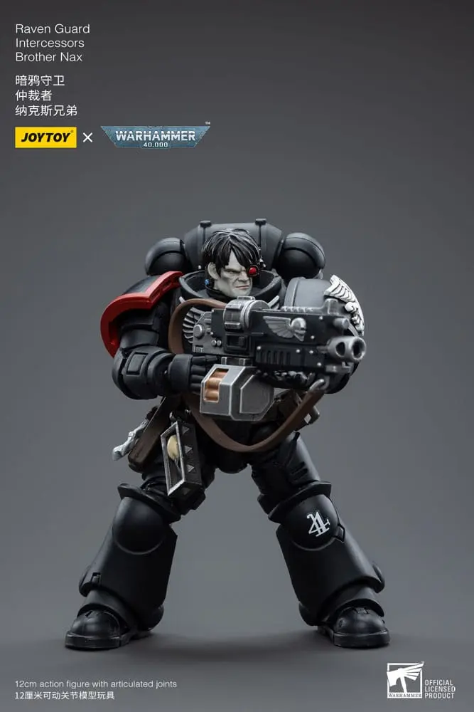 Warhammer 40k 1/18 Raven Guard Intercessors Brother Nax akciófigura 12 cm termékfotó
