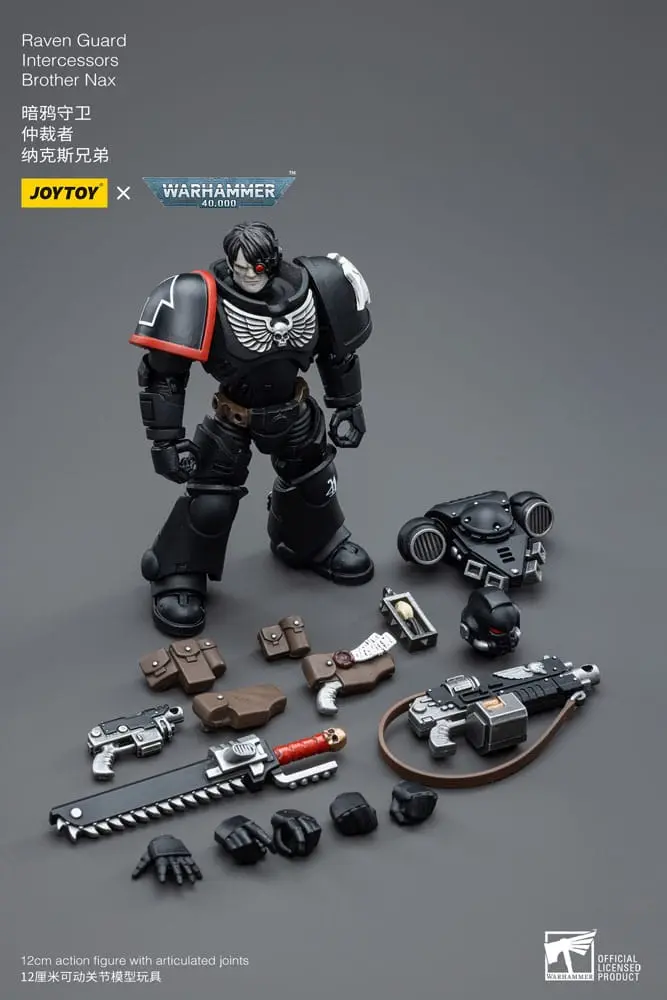 Warhammer 40k 1/18 Raven Guard Intercessors Brother Nax akciófigura 12 cm termékfotó