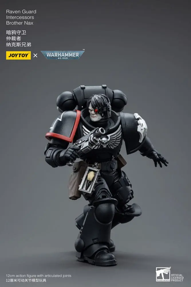 Warhammer 40k 1/18 Raven Guard Intercessors Brother Nax akciófigura 12 cm termékfotó