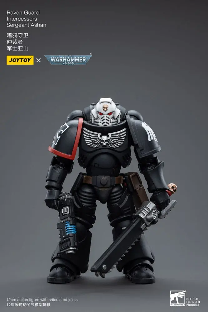 Warhammer 40k 1/18 Raven Guard Intercessors Sergeant Ashan akciófigura 12 cm termékfotó