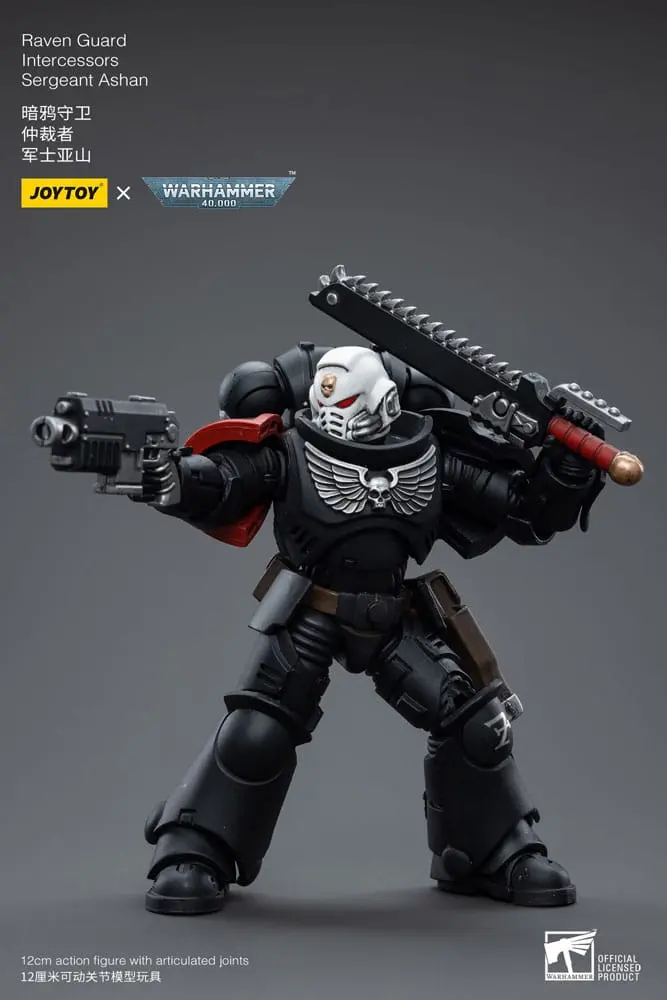 Warhammer 40k 1/18 Raven Guard Intercessors Sergeant Ashan akciófigura 12 cm termékfotó