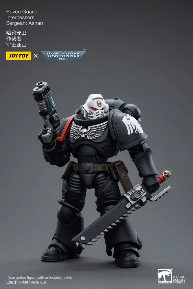 Warhammer 40k 1/18 Raven Guard Intercessors Sergeant Ashan akciófigura 12 cm termékfotó