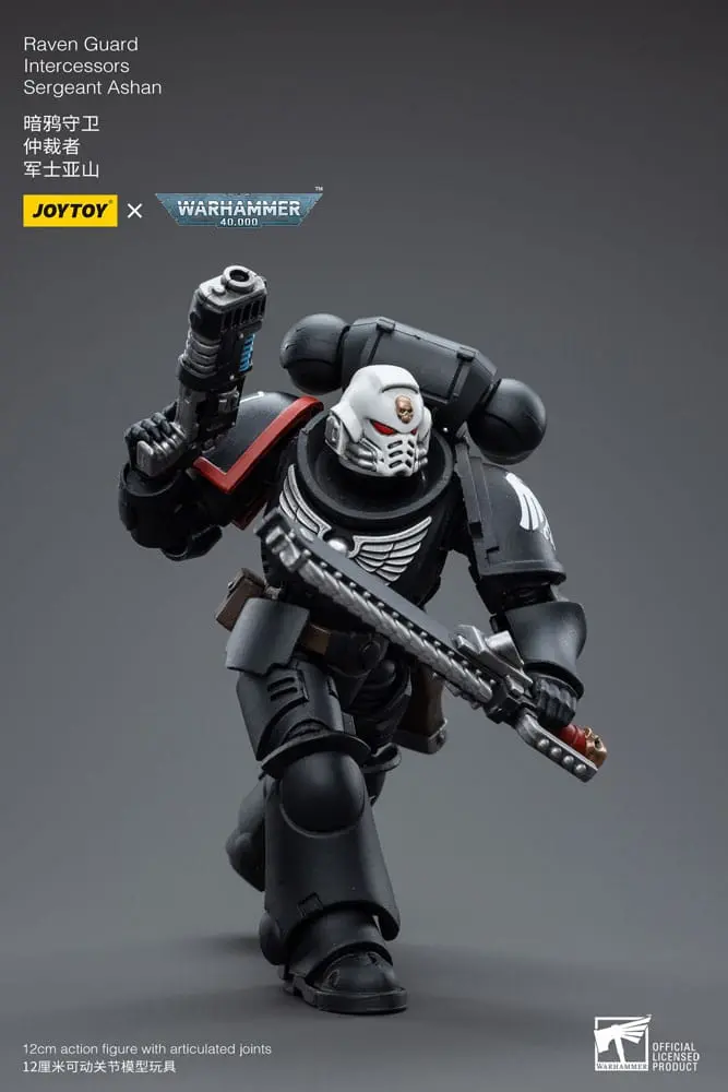 Warhammer 40k 1/18 Raven Guard Intercessors Sergeant Ashan akciófigura 12 cm termékfotó