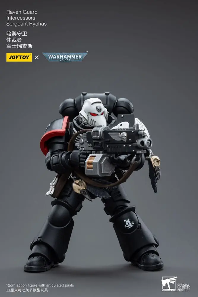 Warhammer 40k 1/18 Raven Guard Intercessors Sergeant Rychas akciófigura 12 cm termékfotó