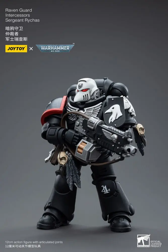 Warhammer 40k 1/18 Raven Guard Intercessors Sergeant Rychas akciófigura 12 cm termékfotó