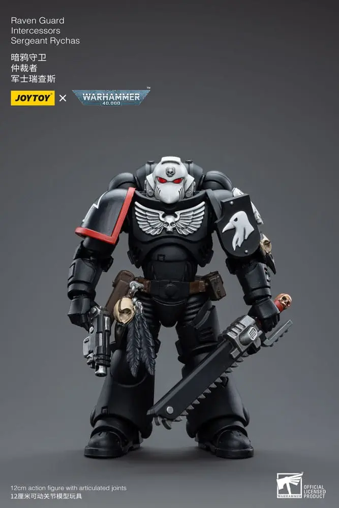 Warhammer 40k 1/18 Raven Guard Intercessors Sergeant Rychas akciófigura 12 cm termékfotó