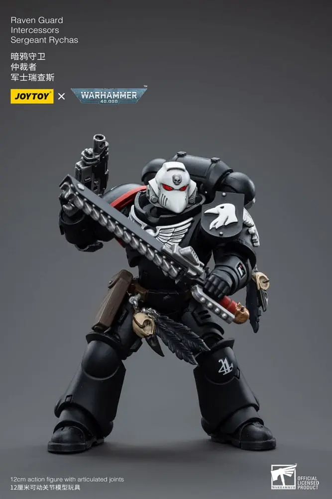 Warhammer 40k 1/18 Raven Guard Intercessors Sergeant Rychas akciófigura 12 cm termékfotó