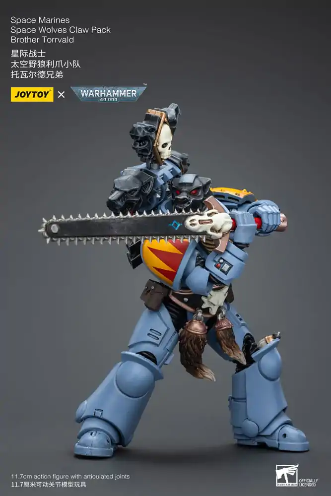 Warhammer 40k 1/18 Space Marines Space Wolves Claw Pack Brother Torrvald akciófigura 12 cm termékfotó