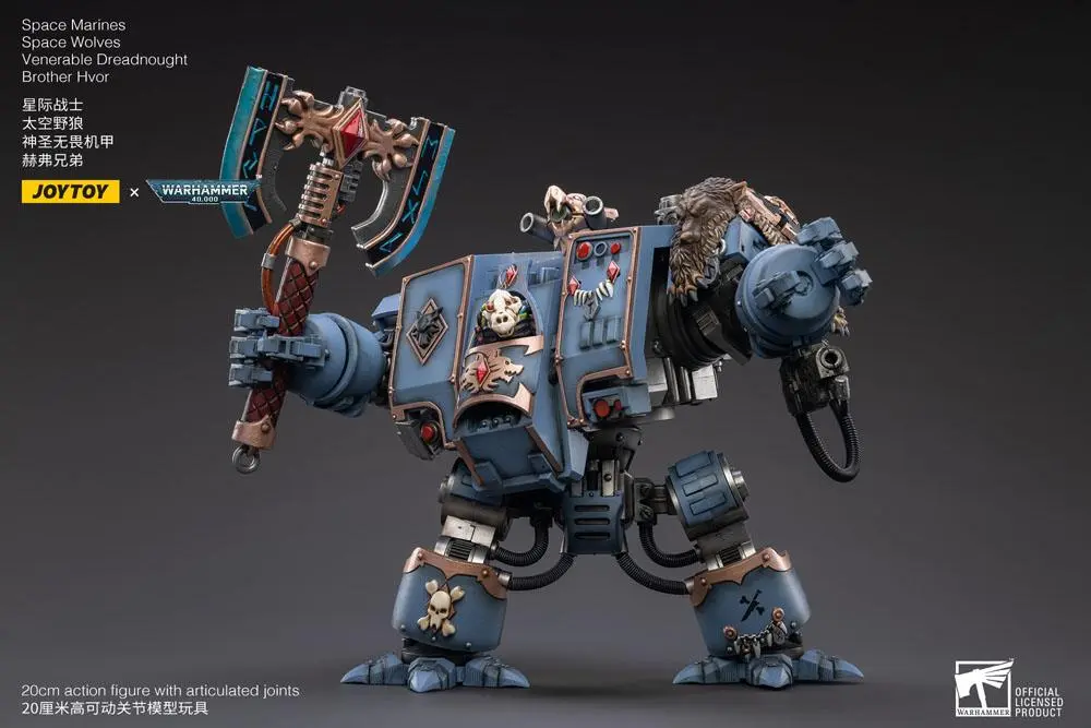 Warhammer 40k 1/18 Space Marines Space Wolves Venerable Dreadnought Brother Hvor akciófigura 20 cm termékfotó