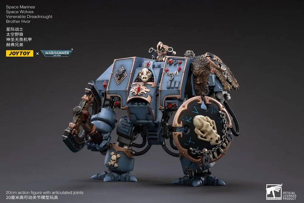 Warhammer 40k 1/18 Space Marines Space Wolves Venerable Dreadnought Brother Hvor akciófigura 20 cm termékfotó