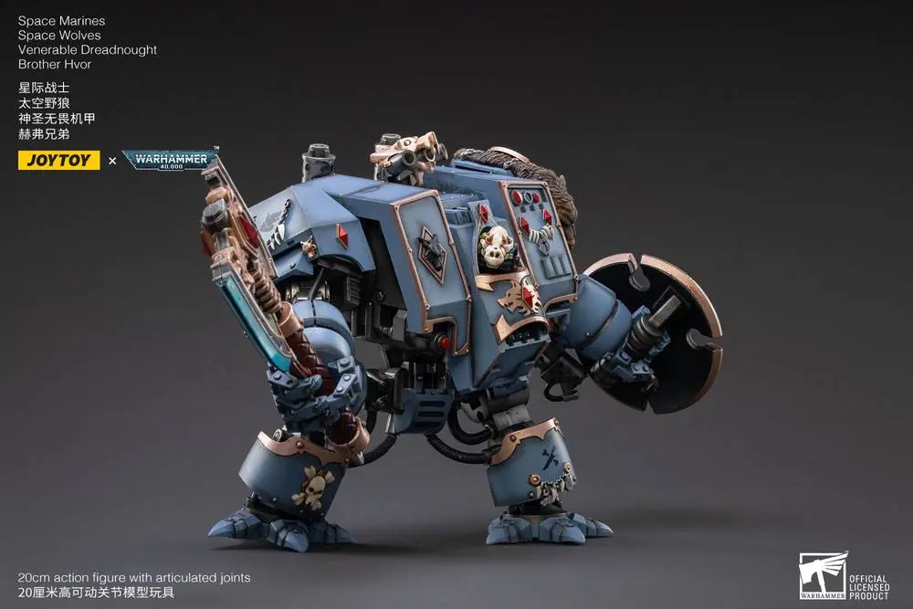Warhammer 40k 1/18 Space Marines Space Wolves Venerable Dreadnought Brother Hvor akciófigura 20 cm termékfotó
