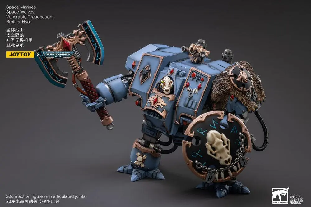 Warhammer 40k 1/18 Space Marines Space Wolves Venerable Dreadnought Brother Hvor akciófigura 20 cm termékfotó