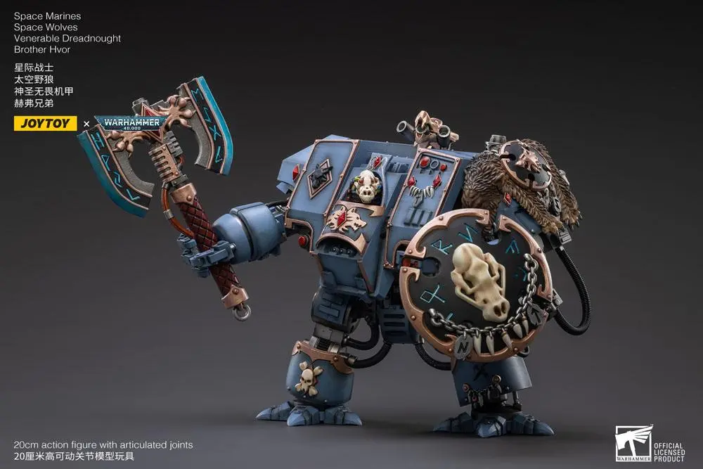 Warhammer 40k 1/18 Space Marines Space Wolves Venerable Dreadnought Brother Hvor akciófigura 20 cm termékfotó