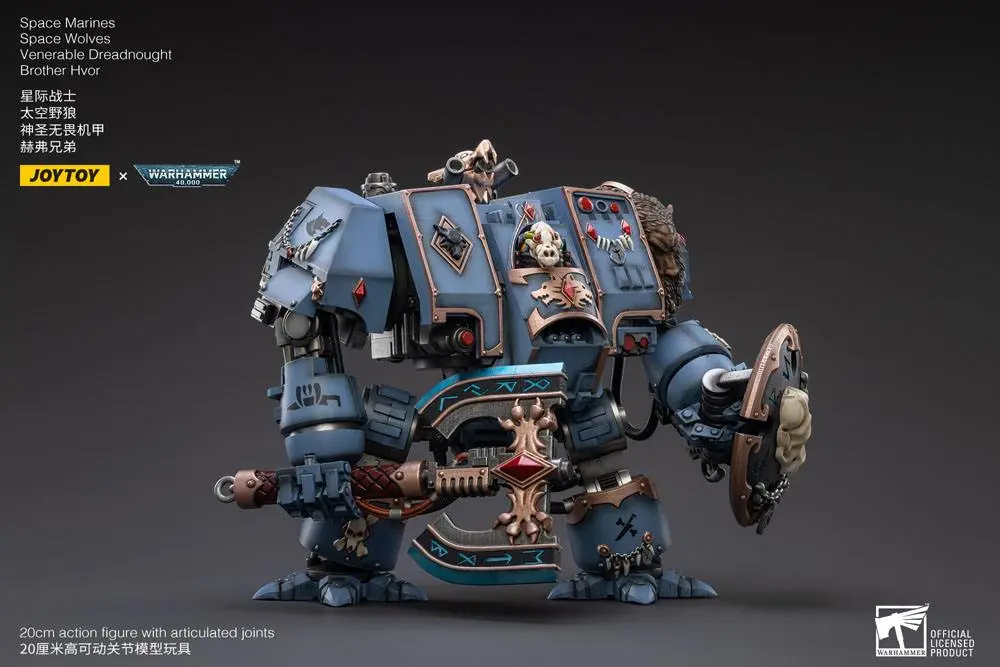 Warhammer 40k 1/18 Space Marines Space Wolves Venerable Dreadnought Brother Hvor akciófigura 20 cm termékfotó