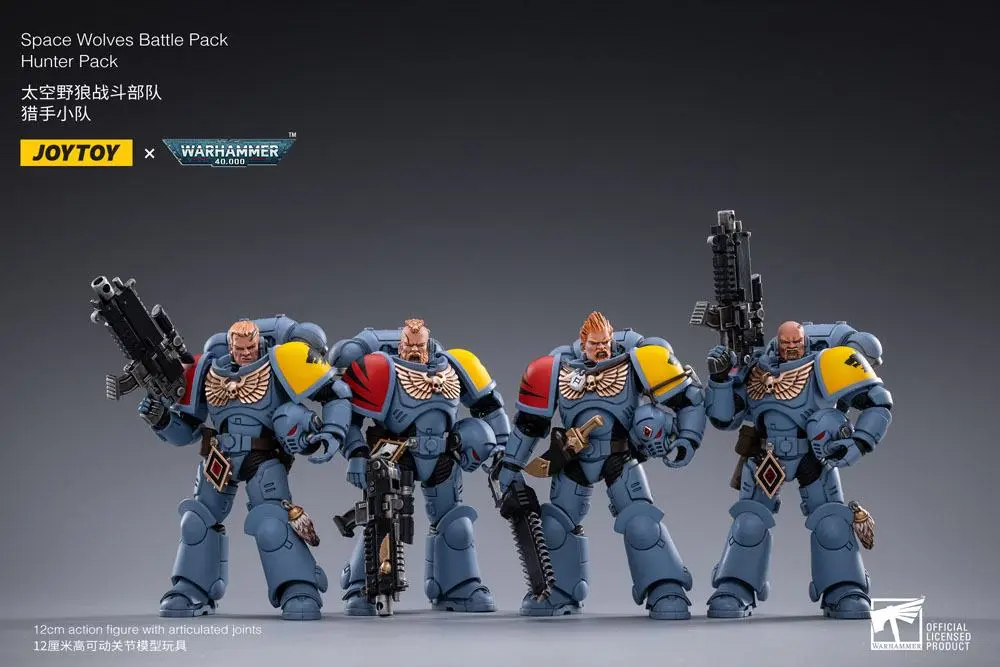 Warhammer 40k 1/18 Space Wolves Battle Hunters akciófigura csomag 12 cm termékfotó