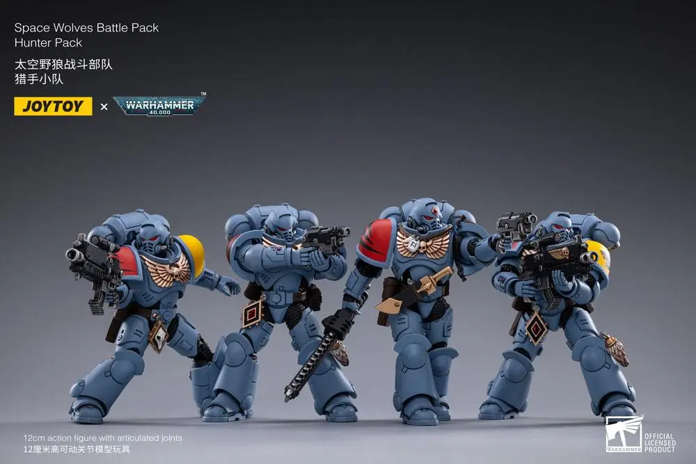 Warhammer 40k 1/18 Space Wolves Battle Hunters akciófigura csomag 12 cm termékfotó